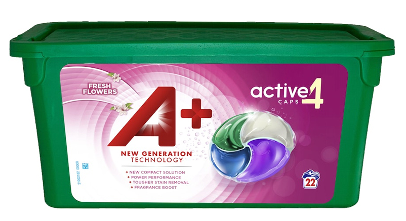 A+ Active4 Fresh Flower 22 liquid laundry tablets